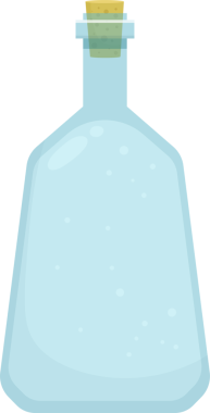 Boş cam şişe clipart tasarım çizimi