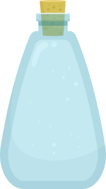 Boş cam şişe clipart tasarım çizimi