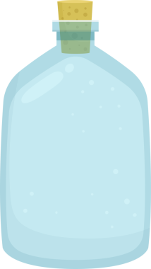 Boş cam şişe clipart tasarım çizimi