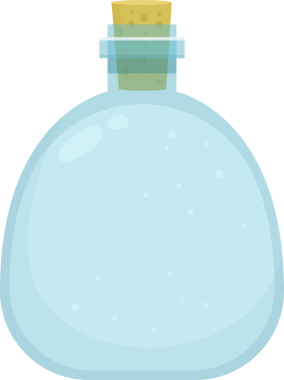 Boş cam şişe clipart tasarım çizimi