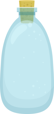 Boş cam şişe clipart tasarım çizimi