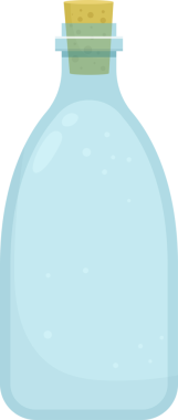 Boş cam şişe clipart tasarım çizimi