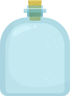 Boş cam şişe clipart tasarım çizimi