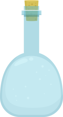 Boş cam şişe clipart tasarım çizimi