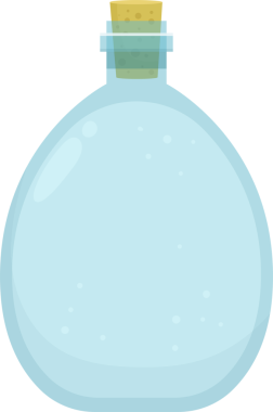 Boş cam şişe clipart tasarım çizimi