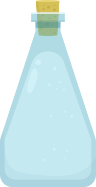 Boş cam şişe clipart tasarım çizimi