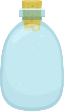 Boş cam şişe clipart tasarım çizimi