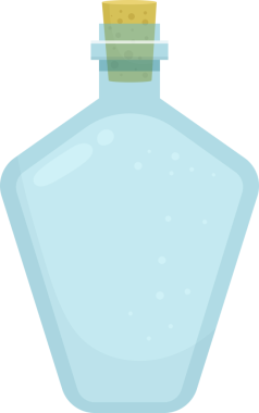 Boş cam şişe clipart tasarım çizimi