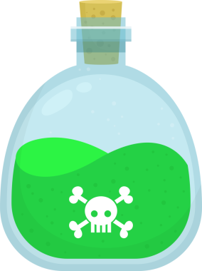 Zehirli şişe klipsi tasarımı çizimi