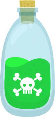 Zehirli şişe klipsi tasarımı çizimi