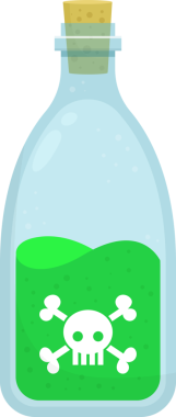 Zehirli şişe klipsi tasarımı çizimi