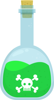 Zehirli şişe klipsi tasarımı çizimi