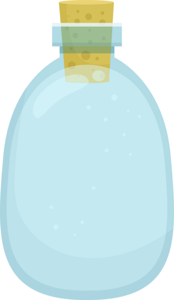 Boş cam şişe clipart tasarım çizimi