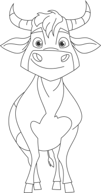 Bu resimde kibar bir ifadeye sahip bir antilop karikatürü var. Siyah beyaz bir çizgi çiziyor. Antiloplar basitleştirilmiş detaylarla tasarlanmıştır, yaratıcılığı davet eder..