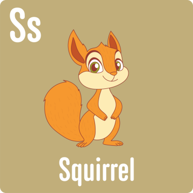 Çizgi filmlerde yeşil gözlü turuncu bir sincap görülür. Sincap, üzerinde 