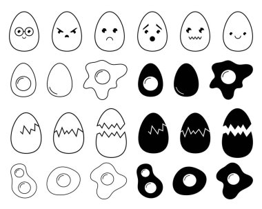 Tavuk yumurtası ikonu Clipart tasarım illüstrasyonu