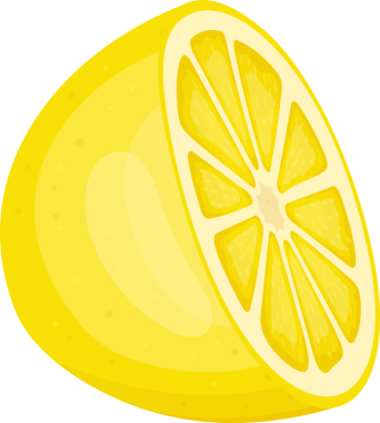 Parlak renkli, sarı bir limon, sulu iç mekanı ortaya çıkarmak için ikiye bölünmüş. Limonun içinde açık sarı bir kabuk var. Farklı bölümlere ayrılmış, yaz tarifleri için mükemmel..