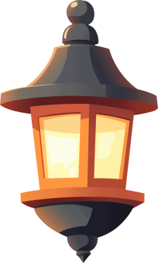 Klasik tasarımı olan parıldayan bir lambanın stilize bir çizimi. Lambanın metal bir armatürde sıcak ışıklandırması var. Arka plan siyah. Basit ama büyüleyici bir sunum..