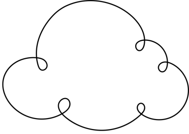 Karanlık bir arkaplan, dalgalı çizgileri ve rüyayı çağrıştıran döngülü tasarımı karşısında bir bulutun tuhaf bir tasviri sunuluyor. Bulut basit ama zarif bir tasvirdir.