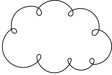 Bu grafik, ince ve siyah bir çizgide özetlenmiş beyaz bir bulut tasarımı içerir. Bulutun kenarı oyuncu ve sanatsaldır. Koyu siyah bir arkaplan üzerine kurulmuş. Web tasarımları için ideal.