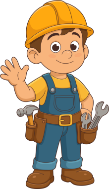 Sarı kasketli, mavi tulumlu ve alet kemerli neşeli bir çizgi film yapımcısı karakteri. Gülümsüyor, el sallıyor, ingiliz anahtarı tutuyor, inşaata ya da işçiliğe hazır..