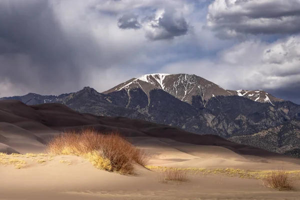 Dunes Sable Dans Les Montagnes Rocheuses Colorado Printemps Beaucoup Sable Photos De Stock Libres De Droits