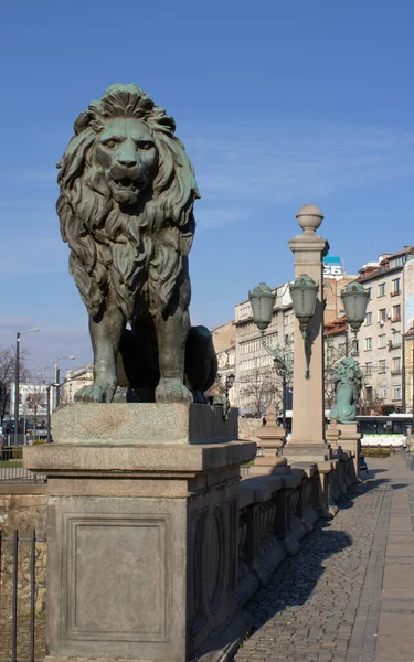 lion statue in the old town