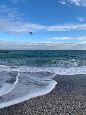 Deniz kıyısının güzel manzarası