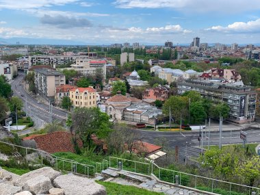 Dağın tepesinden Filibe 'nin manzarası.