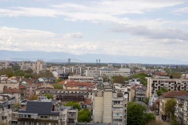 Bulgaristan 'ın Filibe kenti panoramik görünümü