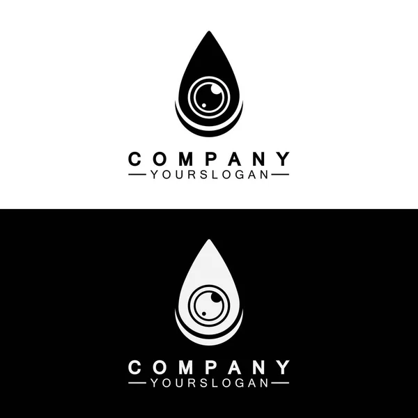 Eye Drop Logo Icon Design Template — Stock Vector