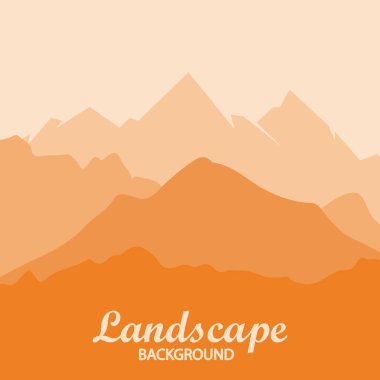 Dağ tepeleri manzara arka plan vektörü 