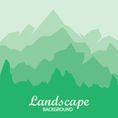 Dağ tepeleri manzara arka plan vektörü 