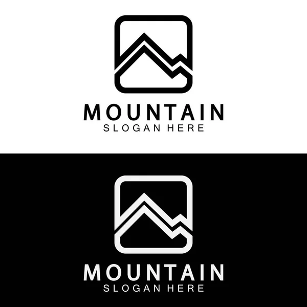 stock vector Mountain icon Logo Template Vector illustration design