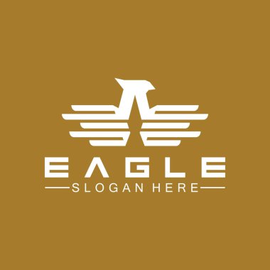 Kartal logo vektör tasarımı, şahin logoti şablonu, Hawk illüstrasyonu