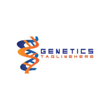 DNA vektör logo tasarım şablonu. Modern medikal logoty.lab bilim simgesi. Renkli farmakoloji işaret vektörü.