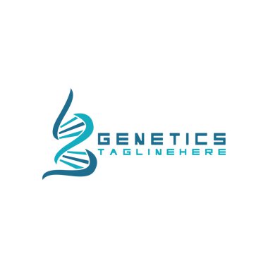 DNA vektör logo tasarım şablonu. Modern medikal logoty.lab bilim simgesi. Renkli farmakoloji işaret vektörü.