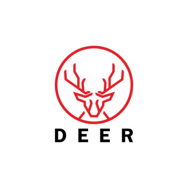 geyik tekeli logo tasarım vektör şablonu