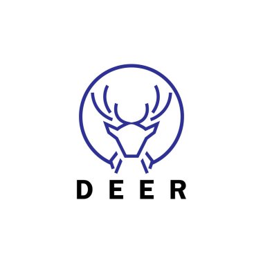 geyik tekeli logo tasarım vektör şablonu