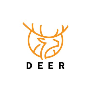 geyik tekeli logo tasarım vektör şablonu