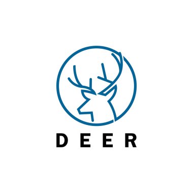 geyik tekeli logo tasarım vektör şablonu