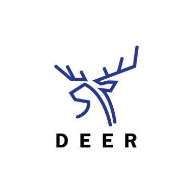 geyik tekeli logo tasarım vektör şablonu