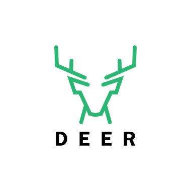 geyik tekeli logo tasarım vektör şablonu