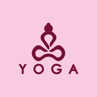 simple yoga logo icon vector design template