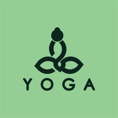 simple yoga logo icon vector design template