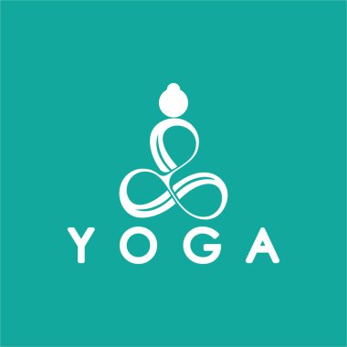 simple yoga logo icon vector design template