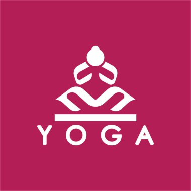 simple yoga logo icon vector design template