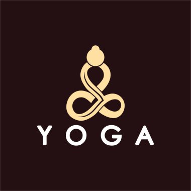 simple yoga logo icon vector design template