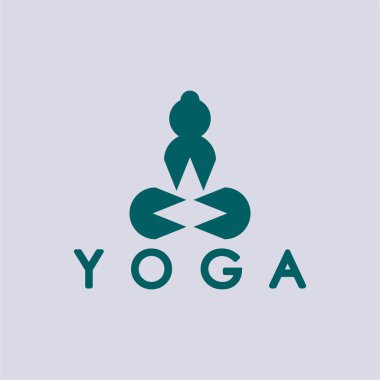 simple yoga logo icon vector design template