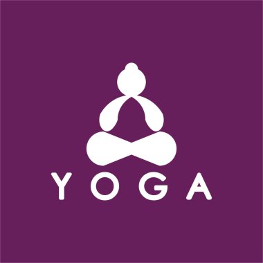 simple yoga logo icon vector design template